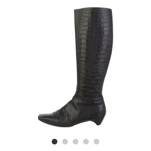 Christian Dior Leather Knee-High Boot